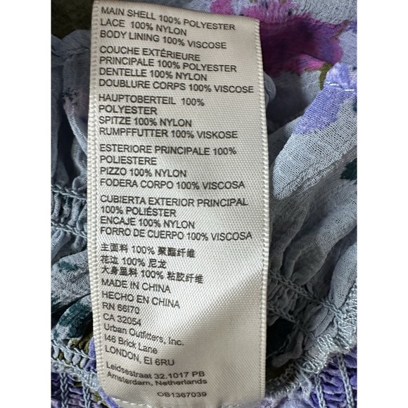 Free People Blue and Purple Floral Blouse - Picture 8 of 8